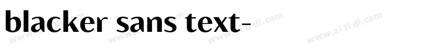 blacker sans text字体转换